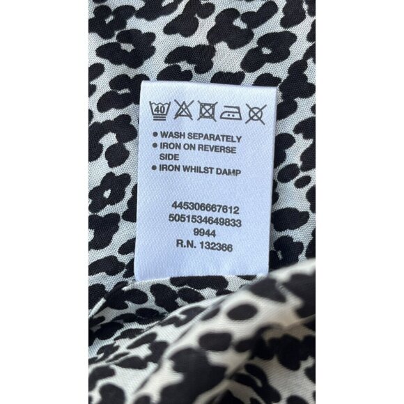 Warehouse Halter Neck light Hi Lo Midi Fit and Flare Black Leopard Dress 10 US - Picture 8 of 11